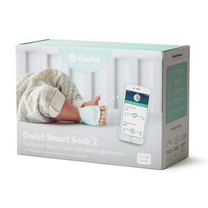 Owlet Smart Sock 2 Baby Heart Rate and Oxygen Monitor Mint Green 0-18 Months